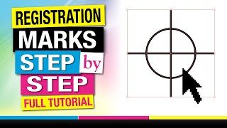 Step by Step How to Make Registration Marks in Adobe Illustrator [upl. by Naivat364]