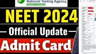 Neet Admit Card 2024 Date  Neet Postponed   How To Download Neet Admit Card Neet 2024 Latest News [upl. by Yram]