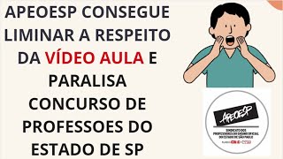 LIMINAR INTERROMPE CONCURSO DOS PROFESSORES DO ESTADO DE SÃO PAULO [upl. by Bille907]