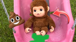 Baby Monkey has a BIG accident 💩 Baby monkey video compilation [upl. by Ailisec]