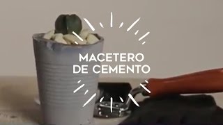 ¿Cómo hacer originales maceteros de cemento para tus plantas [upl. by Ehcnalb863]