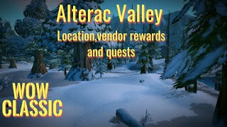 WoW ClassicAlterac Valley location entrancevendor rewards and quests for Horde [upl. by Eical]