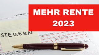 Rentenerhöhung 2023 💥 KRASS wie viel Steuer Sie nun auf 1000 Euro Rente zahlen müssen 💥 [upl. by Rebekah649]