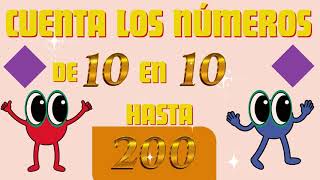 NUMEROS DE 10 EN 10 HASTA 200 [upl. by Dorkus]