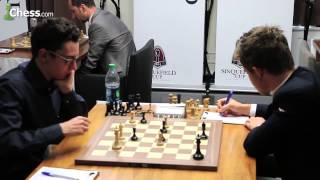 Fabiano Caruana vs Magnus Carlsen Sinquefield Cup Round 8 [upl. by Eat]