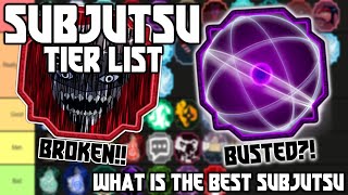 The BEST Subjutsu Tier List In Shindo Life  The BEST Subjutsu In Shindo  Shindo Life Tier List [upl. by Salis]