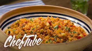 How to Make Spicy Couscous Salad  Recipe in description [upl. by Drahsir299]