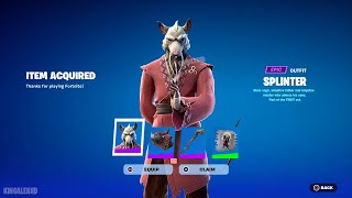 How To Get Master Splinter Lynx Skin FREE In Fortnite Unlocked Master Splinter Skin [upl. by Warrin]