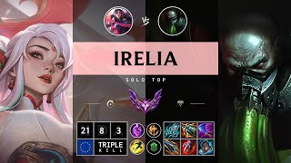 Irelia Top vs Urgot Triple Kill Unstoppable  EUW Master Patch 1415 [upl. by Assennej]