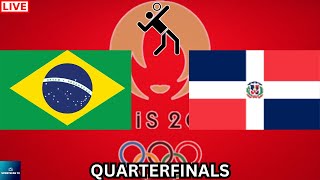 2024 PARIS OLYMPICS BRAZIL vs DOMINICAN REPUBLIC WOMENS VB QUARTERFINALS LIVE GAME CAST amp CHAT [upl. by Nicolis705]