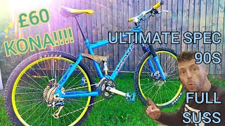 💥MEGA SPEC💥1999 Kona King Kikapu💥Ultimate full suss 90s mountain bike from the end of the golden era [upl. by Eicnahc517]