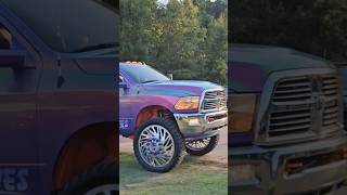 Custom Dodge Ram Dually Truck Lifted and Wrapped pulling some Kandy Toys inside the Show [upl. by Ellenor]