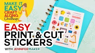 Easy Print amp Cut Stickers on a Cricut [upl. by Tiffie]