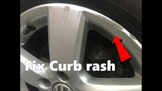 How to Repair Curb Rash on any wheel rim [upl. by Kurr]