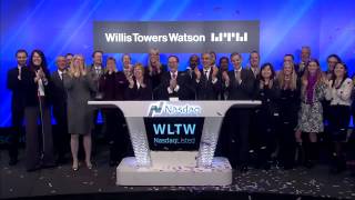 Willis Towers Watson NasdaqWLTW  Rings the Nasdaq Opening Bell [upl. by Eilarol]