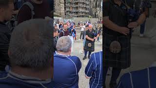 Flower of Scotland  Lone Piper outside Cologne Cathedral [upl. by Anid]