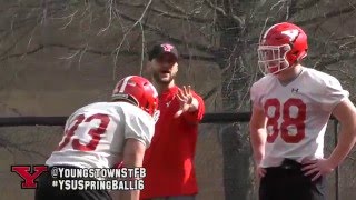 2016 YSU Football Micd Up  Coach Joe Ganz [upl. by Hulburt]