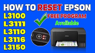 HOW TO RESET EPSON L3110 L3150Epson L3110 L3150 red light blinking [upl. by Collier]