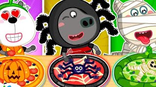 Wolfoo Makes Halloween Pizzas  Food For Kids  Wolfoo [upl. by Pierrette]