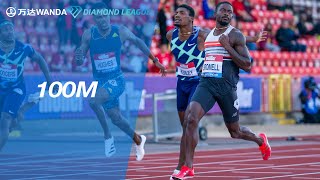 Trayvon Bromell claims first ever Diamond League win in Gateshead 100m  Wanda Diamond League 2021 [upl. by Datnow]