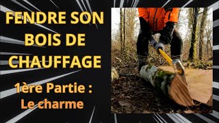 Fendre son bois de chauffage partie 1 Le charme [upl. by Aminta]