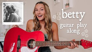 Taylor Swift Betty Guitar Play Along  folklore play alongs  Nena Shelby [upl. by Morgun781]