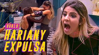 HARIANY É DESCLASSIFICADA POR EMPURRAR PAULA JÁ NA FINAL 😱💥  BIG BROTHER BRASIL 19 [upl. by Malas]