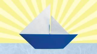 Origami Sailboat Folding Instructions [upl. by Macdermot]