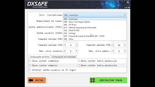 Inicialização do Token DXSafe [upl. by Burroughs358]