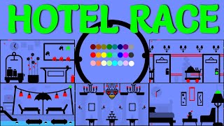 24 Marble Race EP 54 Hotel Race by Algodoo [upl. by Galasyn]