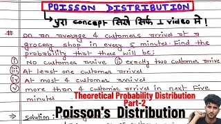 Poissons distributions  Theoretical Probability Distribution part2 MBS MBA MPA Engineering [upl. by Rothschild]