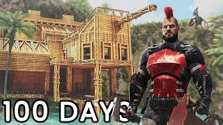 I Spent 100 Days In Ark Survival Ascended  The Island [upl. by Novia]