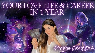 Psychic Tarot Reading🔮What will happen in your Love Life amp Career in 1 Year  Pick your DOB  Hindi✨ [upl. by Sverre]