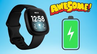 Fitbit Versa 3 Most Insane Battery Life😱 [upl. by Nakeber]