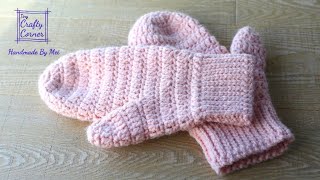 Easy Crochet Mittens Pattern For Beginners [upl. by Abijah73]