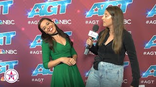 Ventriloquist Celia Munoz and Singer Amanda Mammana on What Theyd Do With 1000000 AGT Win Prize [upl. by Anerehs901]