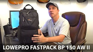 Lowepro Fastpack BP 150 AW II Backpack My EDC Everyday Carry [upl. by Hurlee]