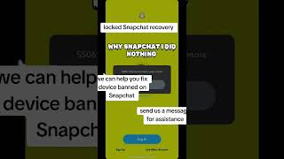 FIX SNAPCHAT DEVICE BANNED 🚫 SS06 ERROR snapchat locked recoveraccount snapchataccount snap [upl. by Oileduab]