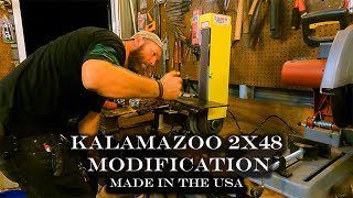 Kalamazoo 2x48 Grinder Modification Made In America [upl. by Jochbed]