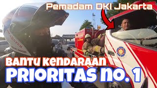 Polisi Kawal Kendaraan Pemadam Kebakaran DKI Jakarta Selesai Memadamkan KebakaranampWajib Standby lagi [upl. by Syhr]