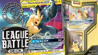 How to Upgrade Pikachu Zekrom League Battle Deck to win on PTCGO [upl. by Rosmunda330]