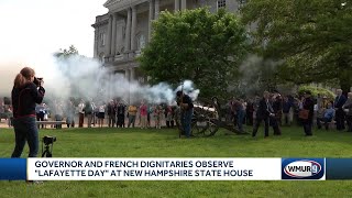 Governor and French Dignitaries observe quotLafayette Dayquot at New Hampshire State House [upl. by Enymzaj608]