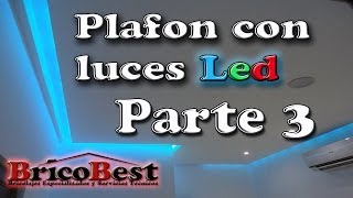 Como hacer plafon de tablaroca con luz LED perimetral  parte 3 final [upl. by Llyrehc621]