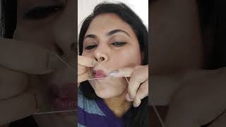 self threading facial hair hair removal with thread self threading at home [upl. by June]