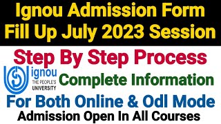 Ignou Admission Form Fill Up Online 2023 July Session  Ignou form fill up online 2023 [upl. by Peck]