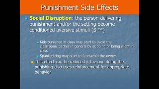 Behavior Analysis and Learning  Aversive Conditioning Pt3  Punishment Side Effects [upl. by Adnaluoy794]