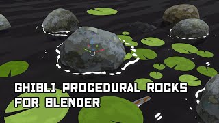 Tutorial Ghibli style procedural rocks in blender [upl. by Theis771]