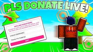 🔴 PLS DONATE LIVE  GIVING ROBUX TO VIEWERS Roblox Giveaway 💰 RAISING TOO [upl. by Aicirtam538]