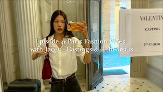 MODEL TRAVELING JACEY PHILANA AUTUMN WINTER 2324 Episode 4 Paris FW  Castings amp Rehearsals [upl. by Cherianne]