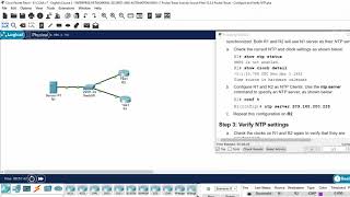 10 3 4 Packet Tracer  Configure and Verify NTP [upl. by Adlesirk]